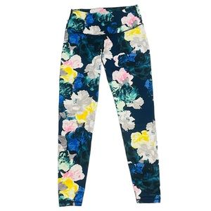 Old Navy Active High Rise Blue Floral Leggings